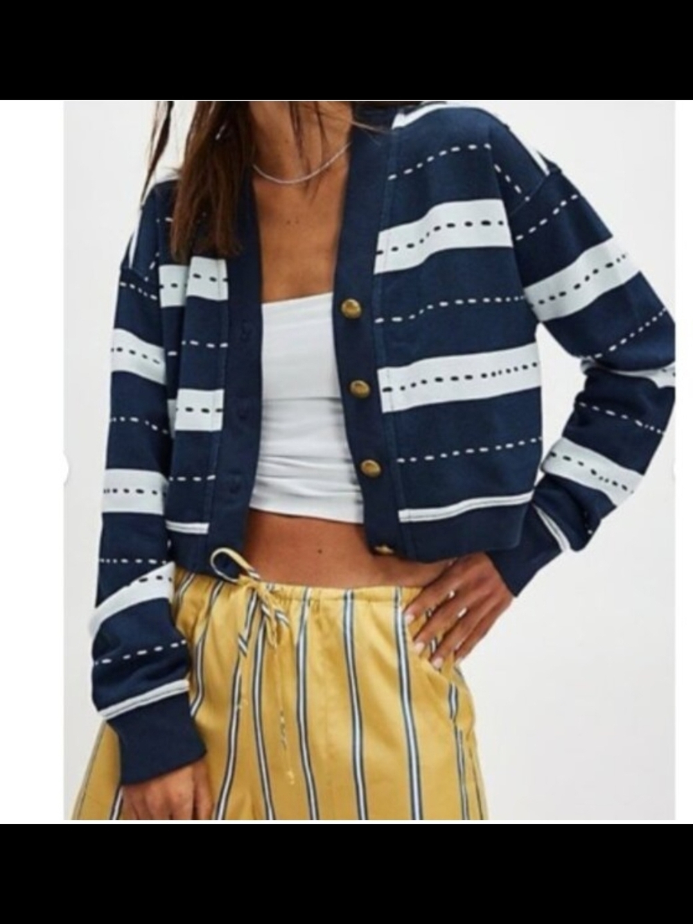 Free People Grace Print Cropped Cardigan - Women